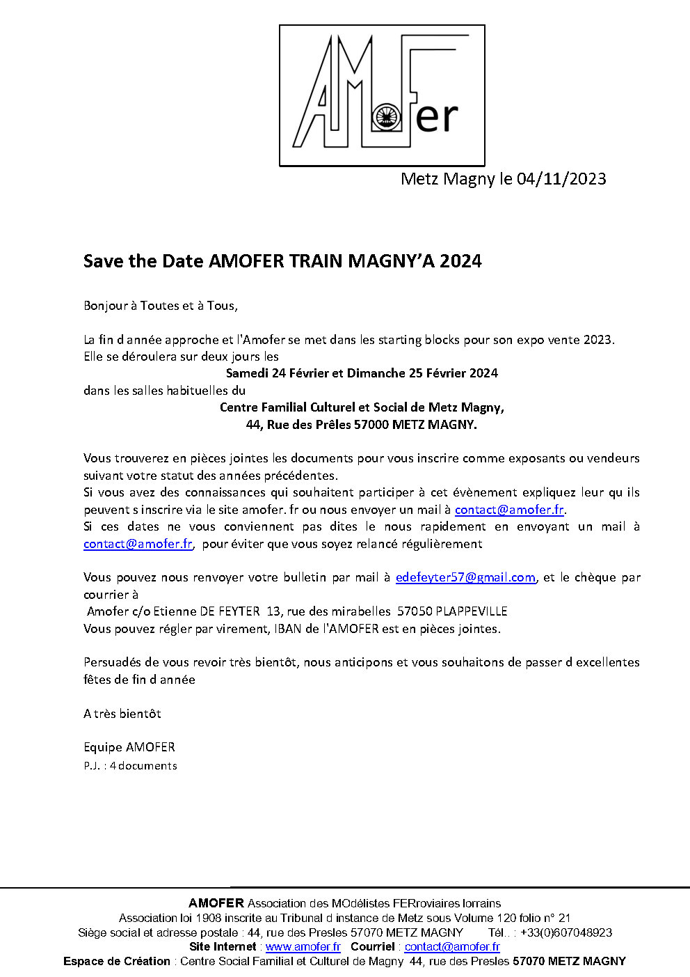 Invitation Courrier 2024